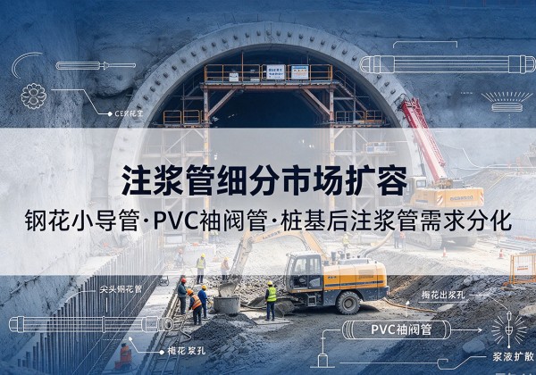 志丹注浆管细分市场扩容，隧道钢花小导管、PVC 袖阀管、桩基后注浆管需求分化